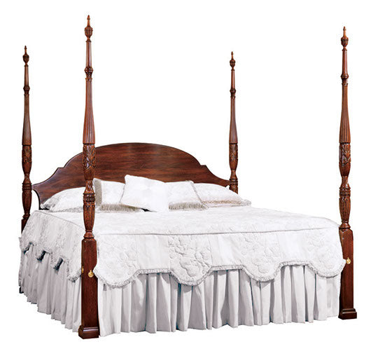 Henkel Harris Carved Black Cherry Rice Bed, King