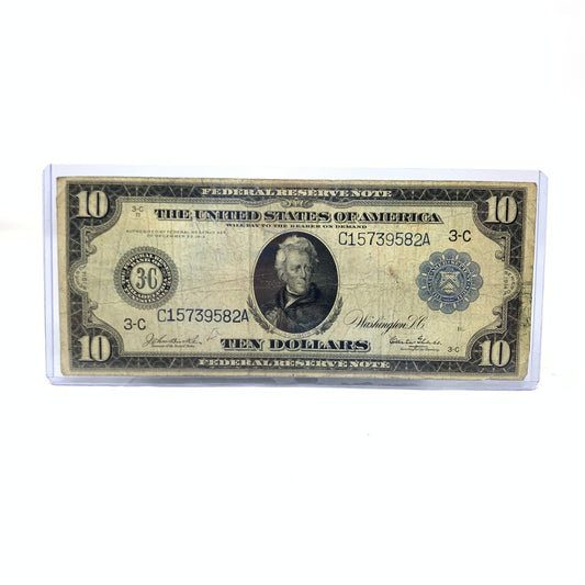 1914 $10 Federal Reserve Note Burke/Glass