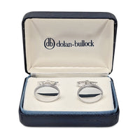 Vintage Dolan Bullock Sterling Silver Signet Oval Cufflinks - NOS in Original Box