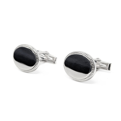 Vintage Dolan Bullock Sterling Silver Signet Oval Cufflinks - NOS in Original Box