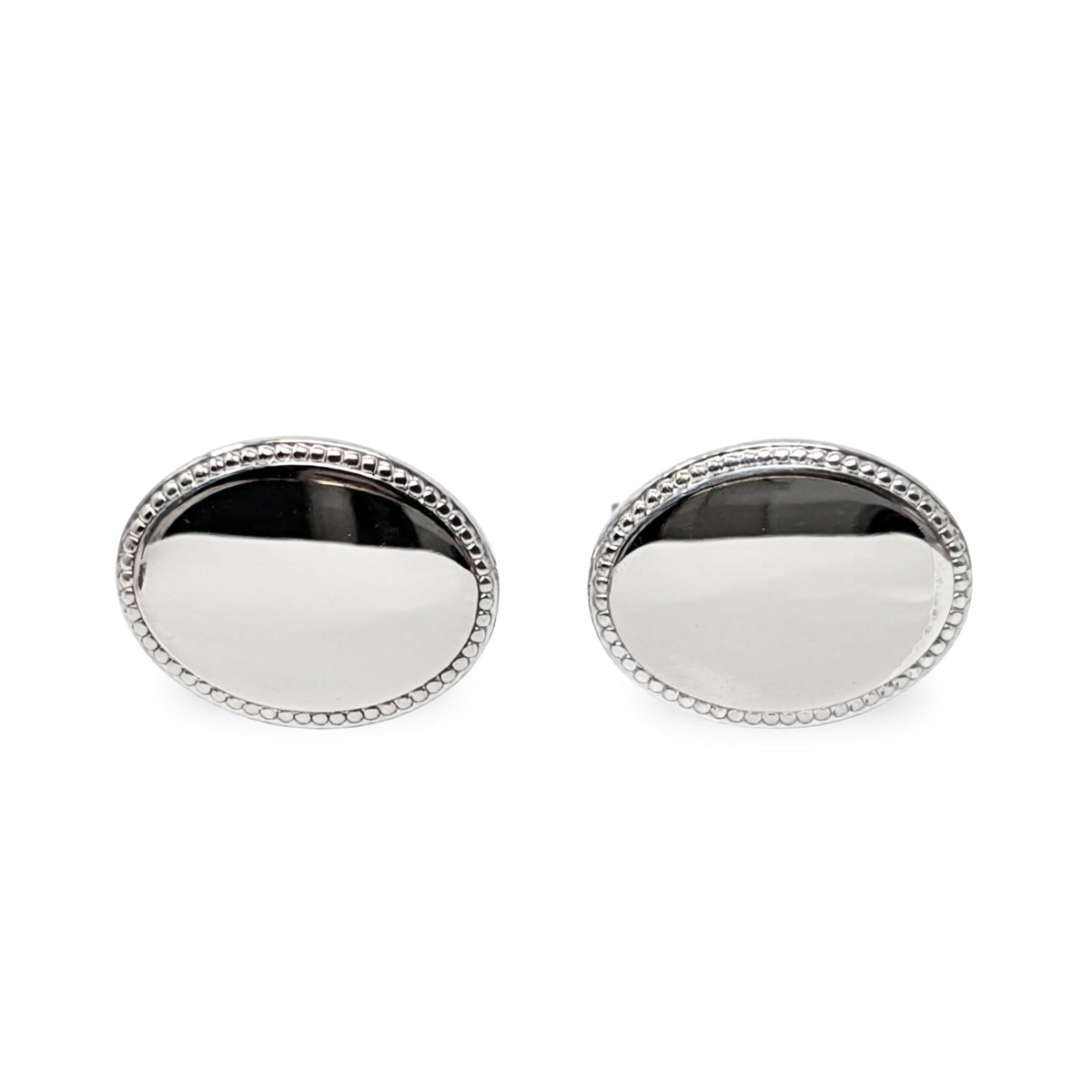 Vintage Dolan Bullock Sterling Silver Signet Oval Cufflinks - NOS in Original Box