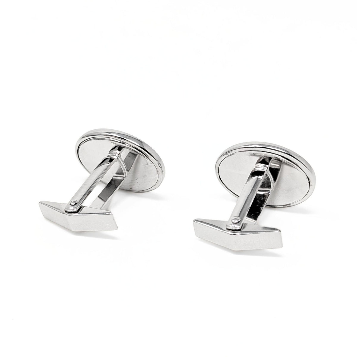 Vintage Dolan Bullock Sterling Silver Signet Oval Cufflinks - NOS in Original Box