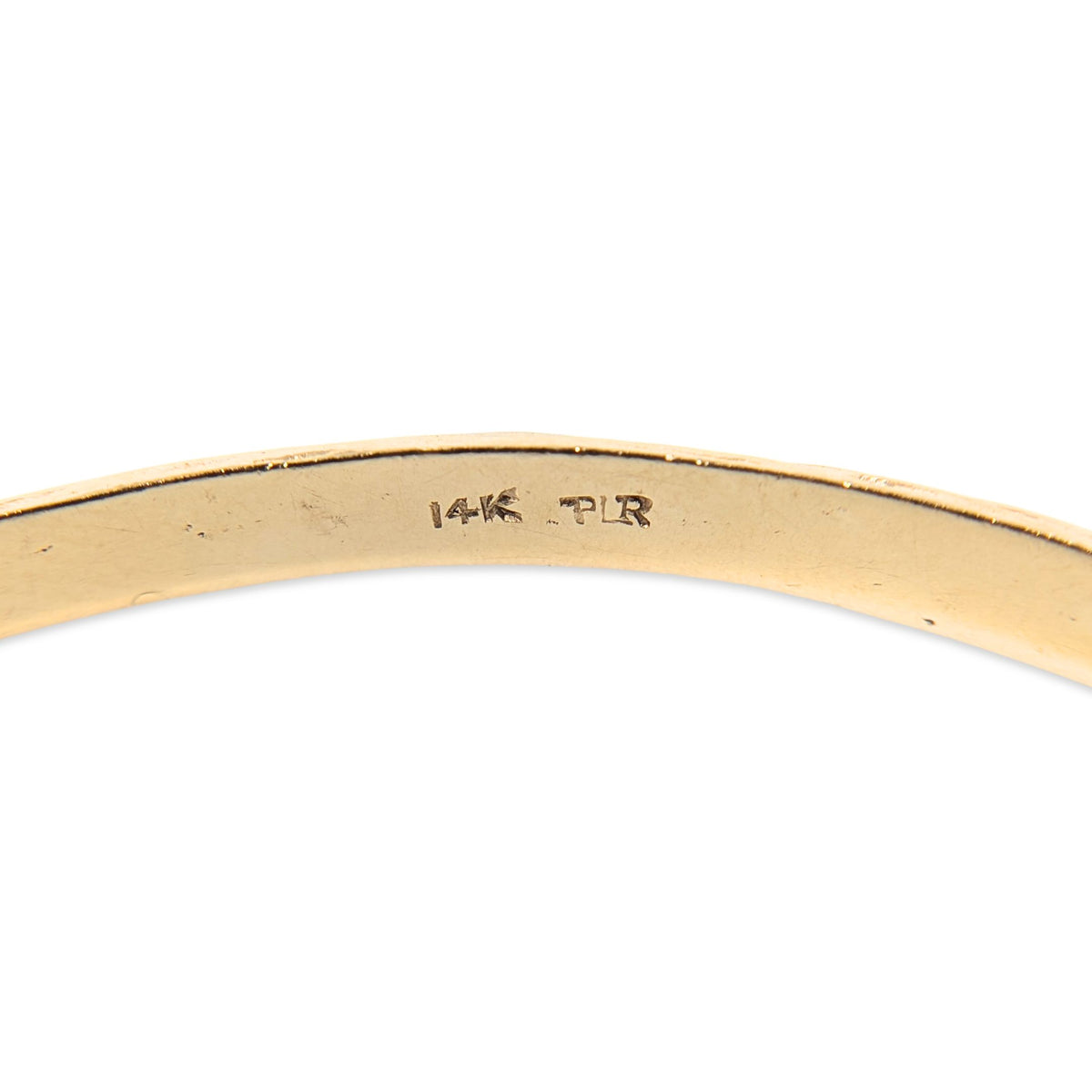 Vintage 1970's Designer Solid 14K Gold Tree Bark Textured Bangle Bracelet, 15g
