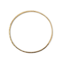 Vintage 1970's Designer Solid 14K Gold Tree Bark Textured Bangle Bracelet, 15g