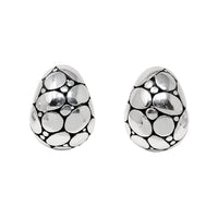 John Hardy Sterling Silver Kali Pebble Huggie Hoop Earrings