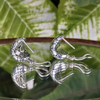 John Hardy Sterling Silver Kali Pebble Huggie Hoop Earrings