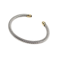 David Yurman Sterling/14K Gold Classic Cable Cuff Bracelet, Raspberry Ruby, 7"