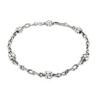 John Hardy Heritage Kali Pebble Sterling Silver 16" Station Necklace - 52g