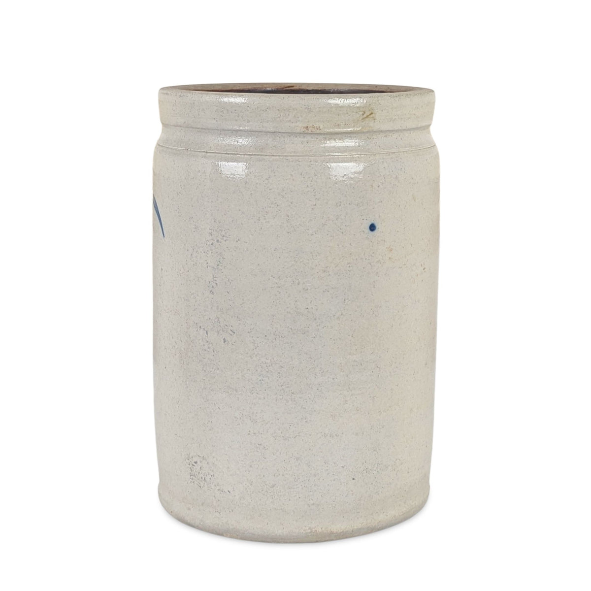 Antique 19th c. Peter Herrmann Baltimore 1 Gal 10" Stoneware Crock, Clover Motif
