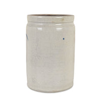 Antique 19th c. Peter Herrmann Baltimore 1 Gal 10" Stoneware Crock, Clover Motif