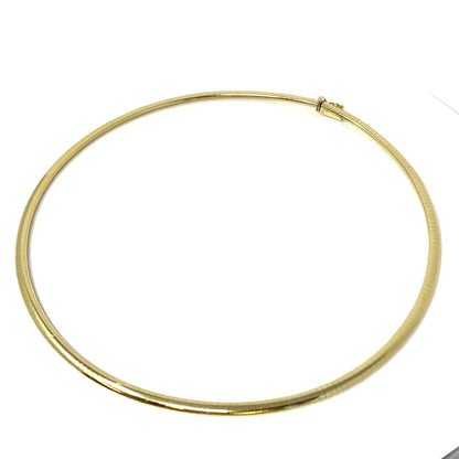 14K Gold 4mm 16” Omega Style Necklace (21g)