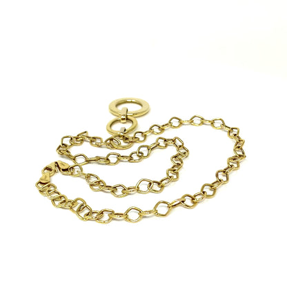 14K Gold Italian Triple Ring Drop 16" Necklace (7.8g)