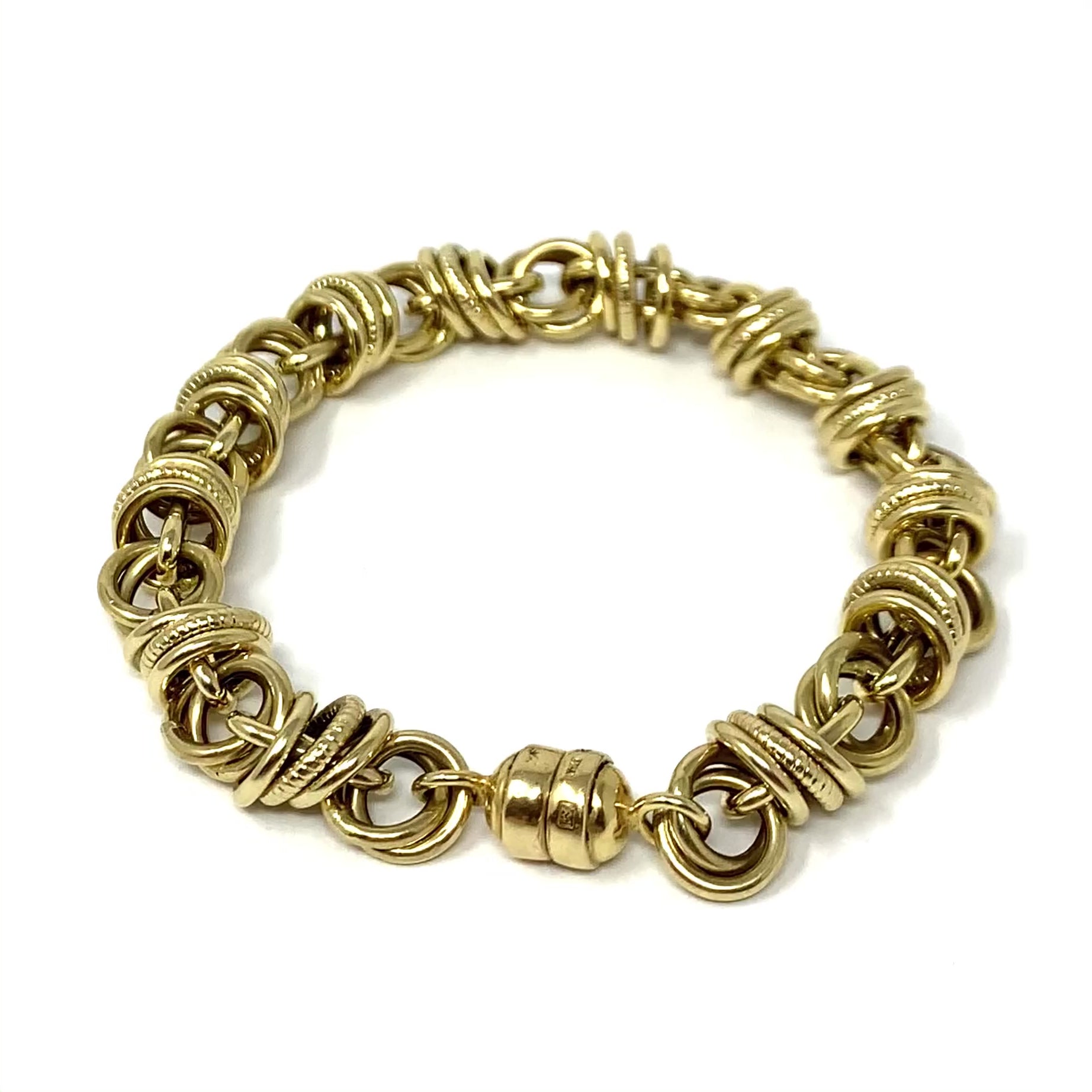 18K Rose Gold Bracelet with Real Diamond: Italian Design