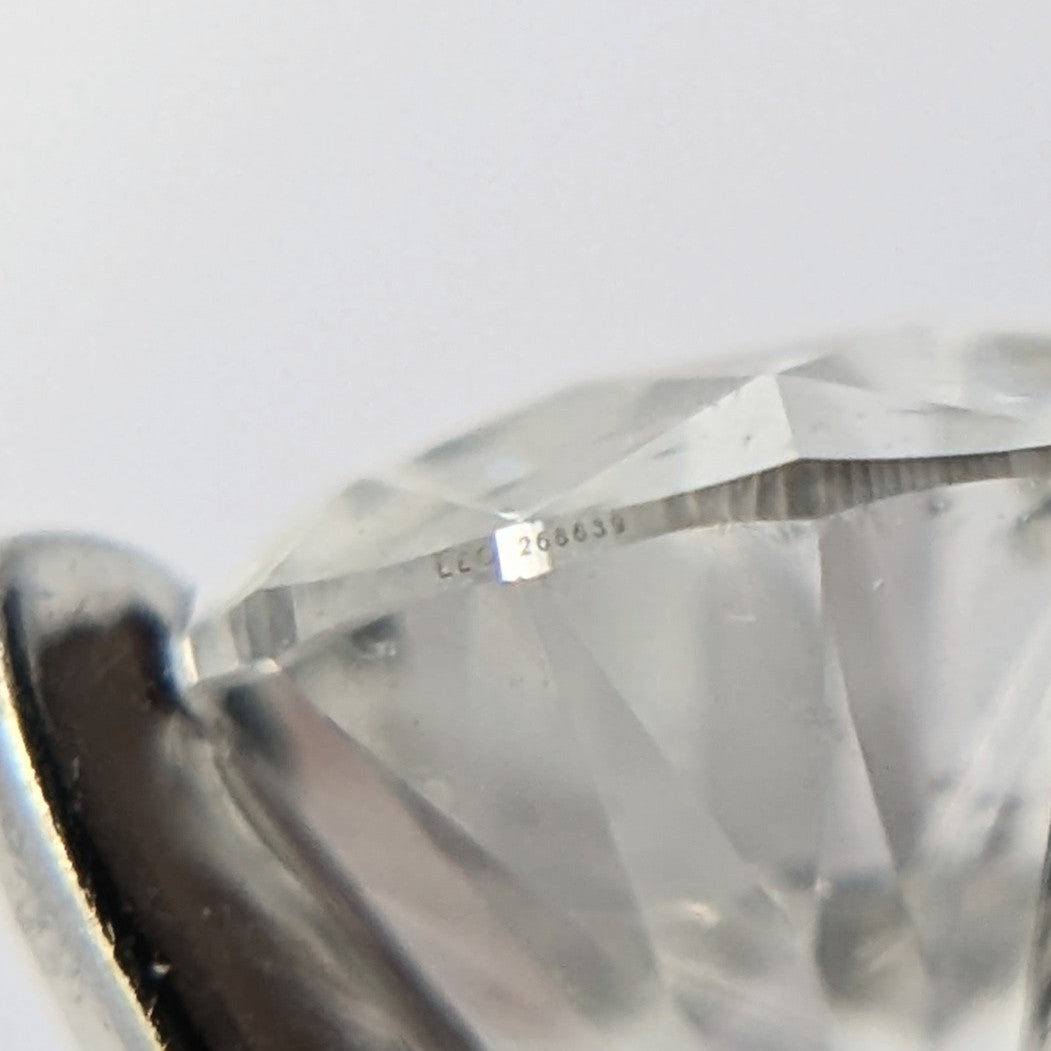 Leo Schachter 1.0ct 14K/Platinum Natural Diamond Solitaire Ring - Size 5