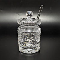 Waterford Crystal Lidded Honey Jar w/ Spoon