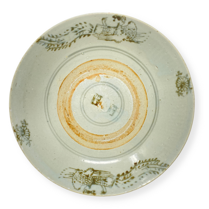 Antique 19th C. Chinese Porcelain Nyonya Ware Qing 10" Kitchen Bowl