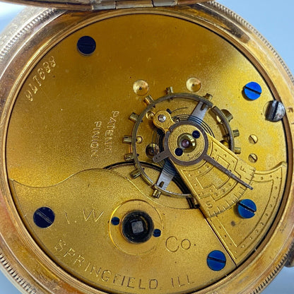 Illinois Watch Co. 1887 Key Set / Wind 18S 7J GF Hunter Pocket Watch