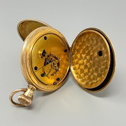 Illinois Watch Co. 1887 Key Set / Wind 18S 7J GF Hunter Pocket Watch