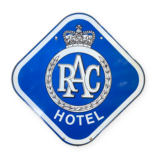 RAC Royal Automobile Club Hotel Porcelain Double Sided Sign