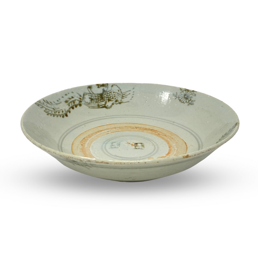 Antique 19th C. Chinese Porcelain Nyonya Ware Qing 10" Kitchen Bowl