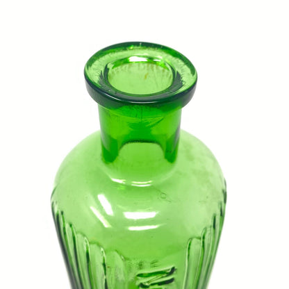 Antique Emerald Green Round English KC-39 Poison Bottle