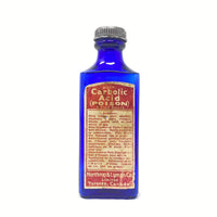 Antique Cobalt Blue 2oz. Carbolic Acid Canadian Poison Bottle