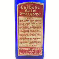 Antique Cobalt Blue 2oz. Carbolic Acid Canadian Poison Bottle