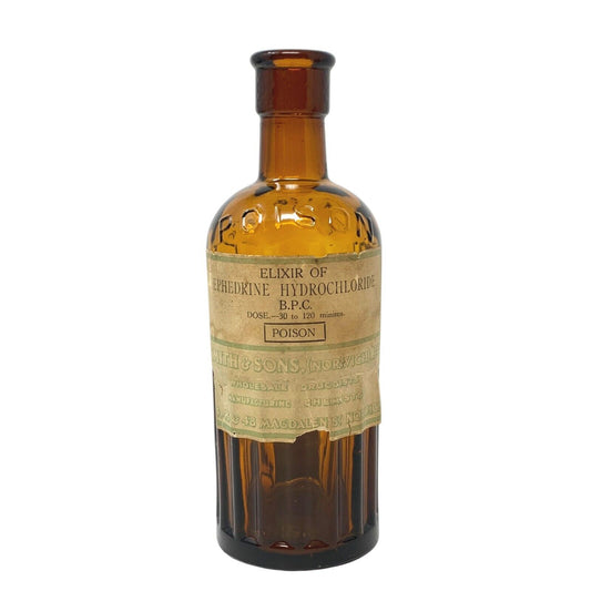 Smith & Sons Ltd. Amber Glass KC-52 Poison Bottle