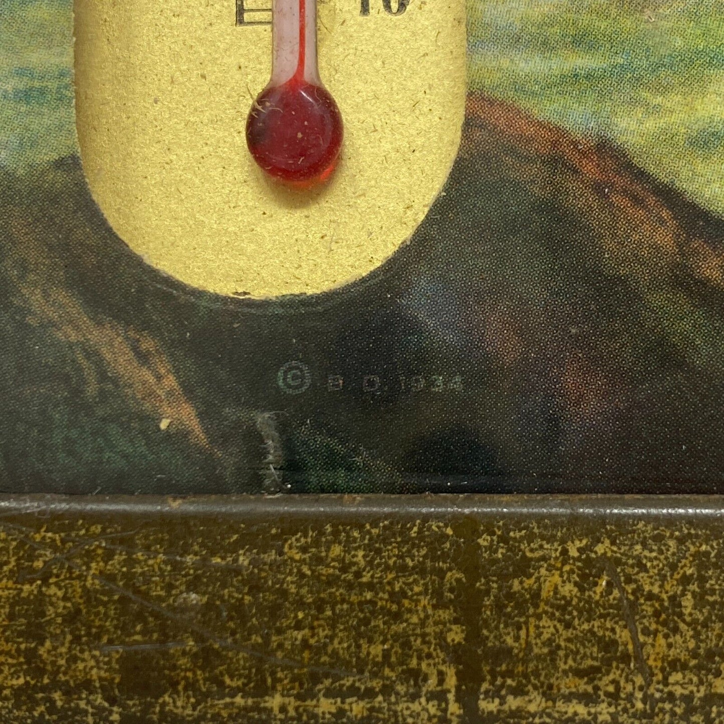 1934 Bell Motor Co. Chevrolet Maryland Lighthouse Thermometer