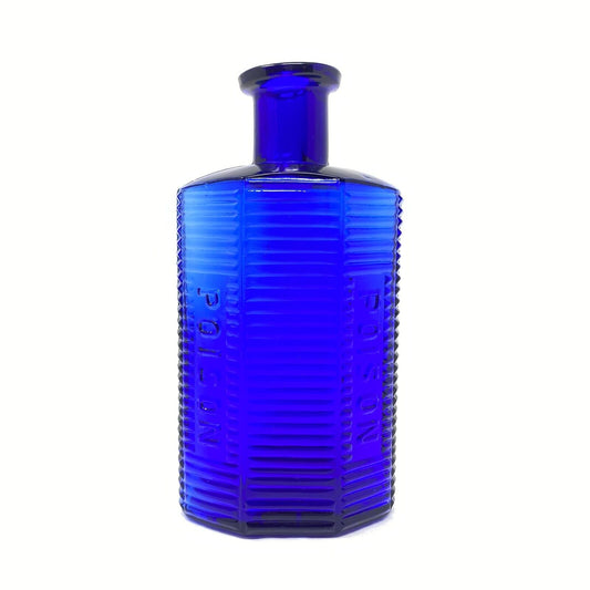 Carr-Lowrey Glass Co. Cobalt Blue 6oz Antique KI-1 Poison Bottle