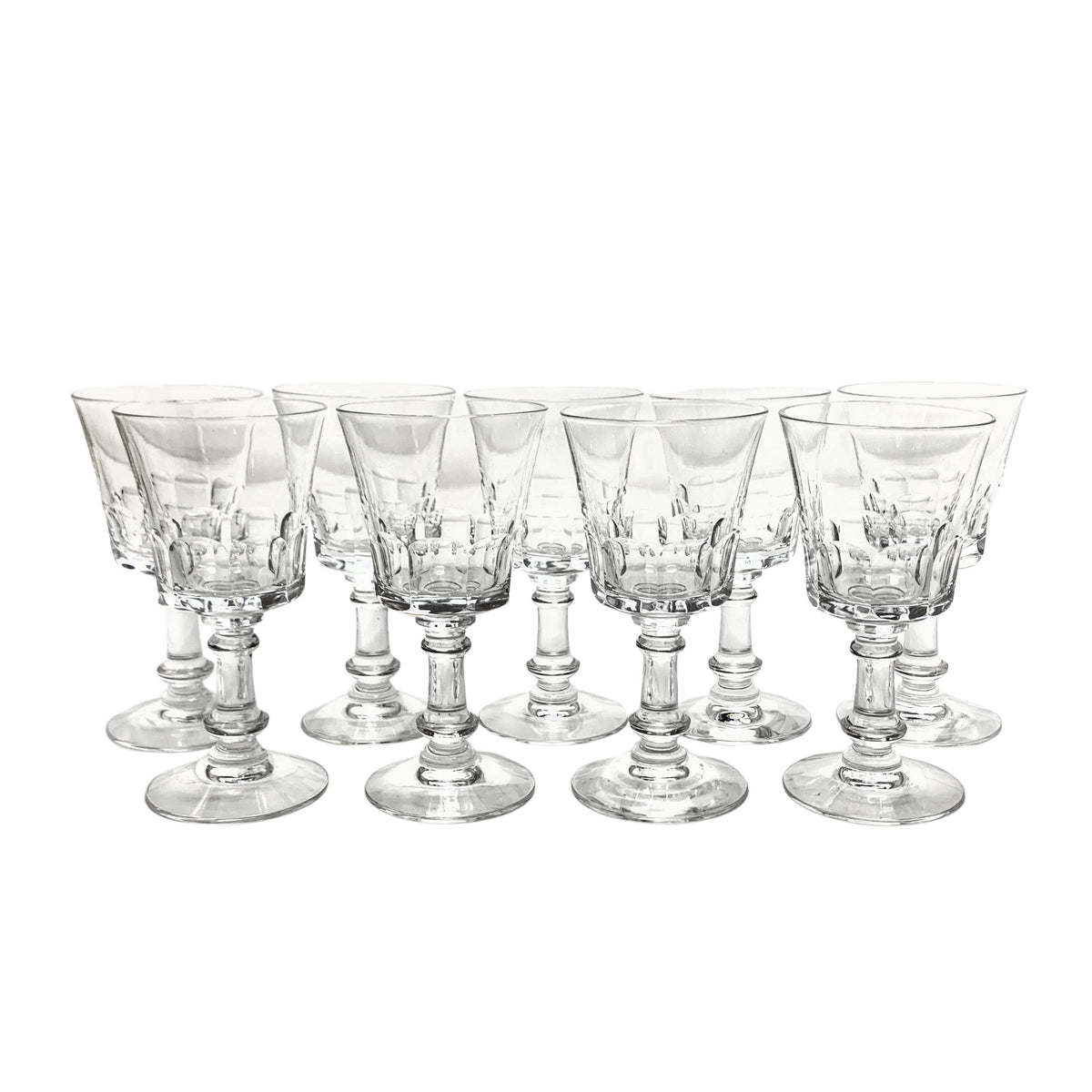 Fostoria "Dolly Madison" Crystal Wine Glasses (9)