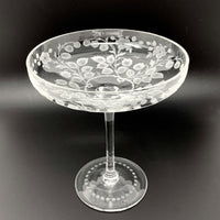 Moser Antique Signed Bohemian Crystal Compote