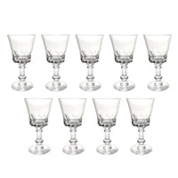 Fostoria "Dolly Madison" Crystal Wine Glasses (9)