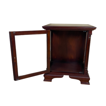 Solid Mahogany Petite Display Cabinet / End Table