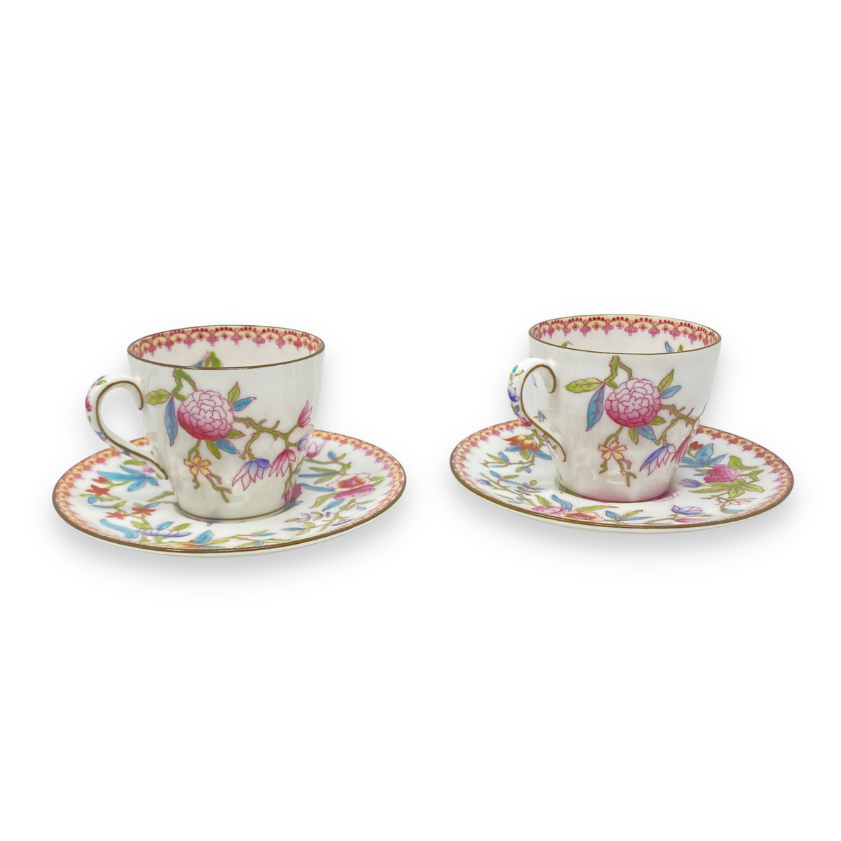 Royal Doulton "Ito E2929" Demitasse Cups & Saucers (Pair)