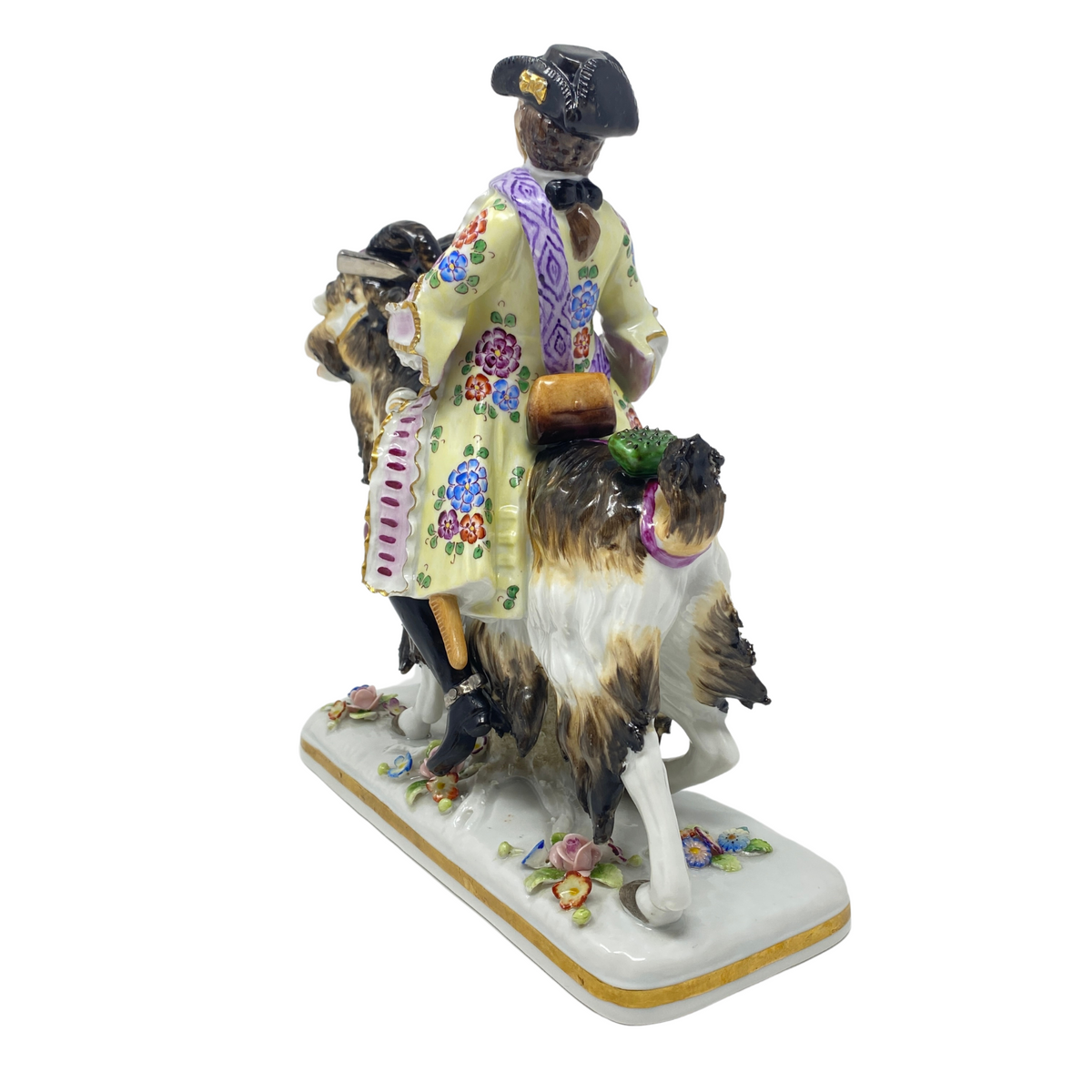 Count Brühl's Tailor on a Goat Porcelain by Sitzendorf