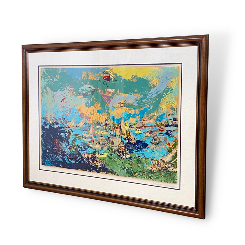 LeRoy Neiman "Spectators Fleet, America's Cup" Signed Silkscreen Print