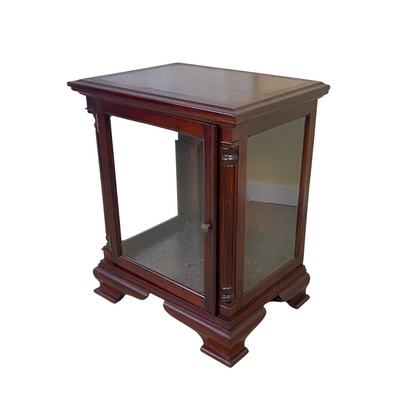 Solid Mahogany Petite Display Cabinet / End Table