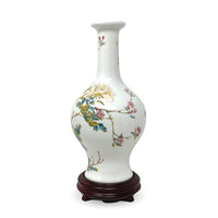 Lenox Peony Vase of the Qing Emperor Porcelain W/ Stand & Papers