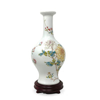 Lenox Peony Vase of the Qing Emperor Porcelain W/ Stand & Papers