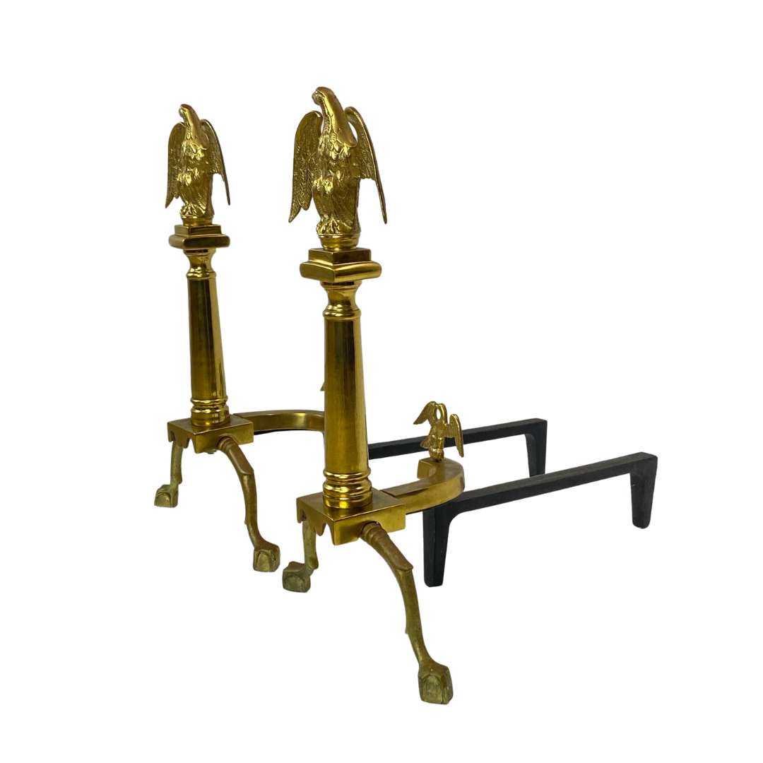 HARVIN CO PR BRASS ANDIRONS 23 sold at auction from 18th October