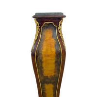 French Ormolu Hand Painted Marble Top 49" Pedestal Table