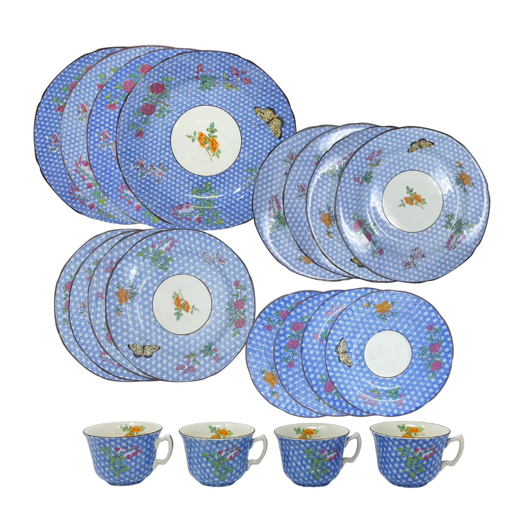 Mottahedeh Historic Charleston Blue "Cornelia" Service for 4
