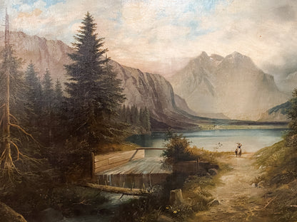 Bennesch Signed Landscape Oil Painting
