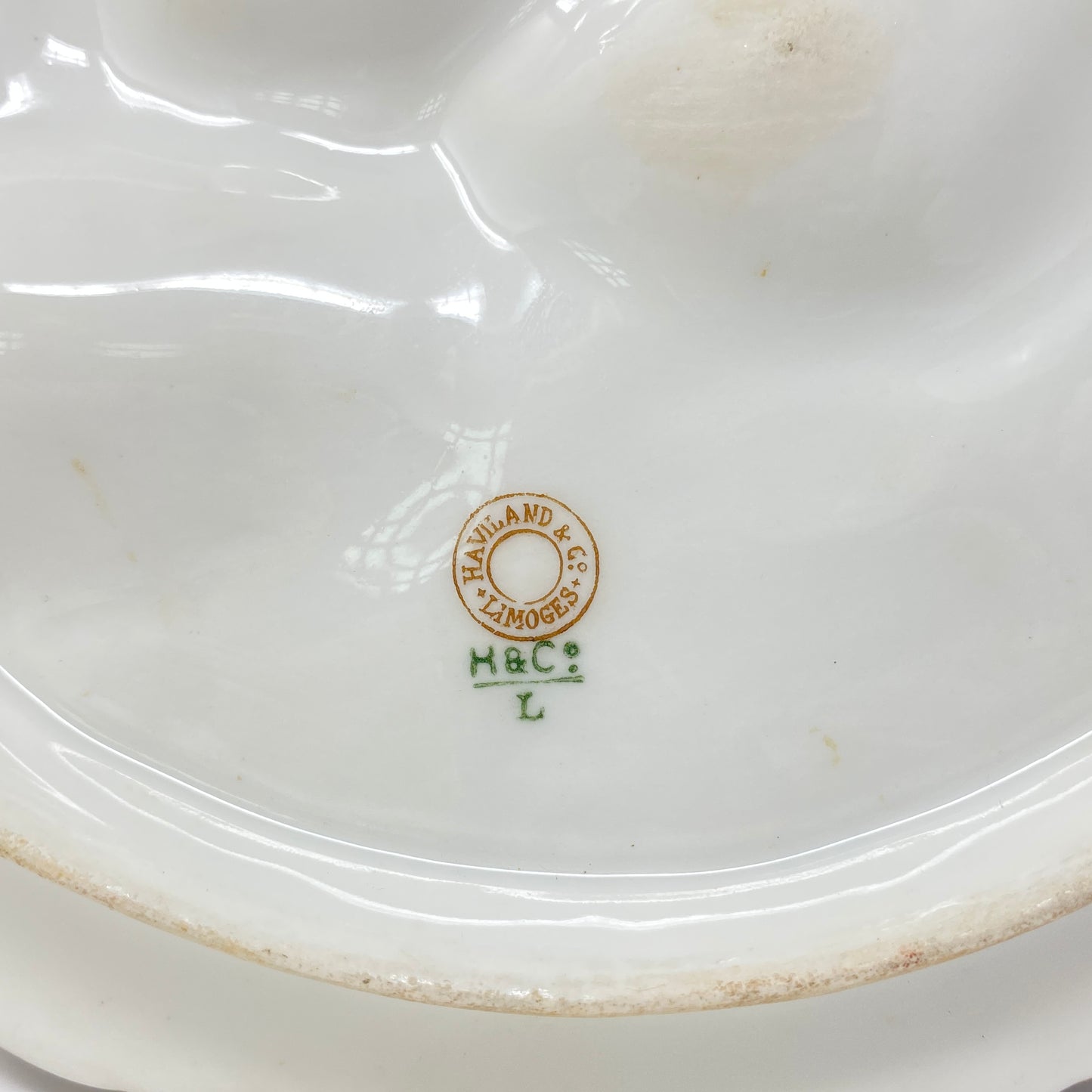 1880's Limoges French Turkey Oyster Plate #1