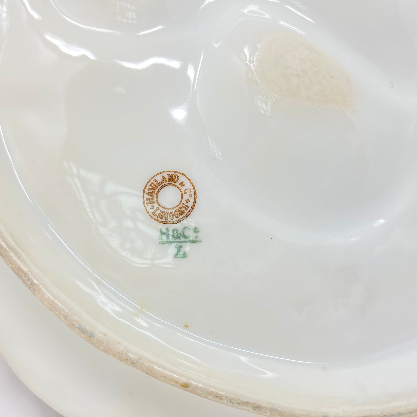 1880's Limoges French Turkey Oyster Plate #2