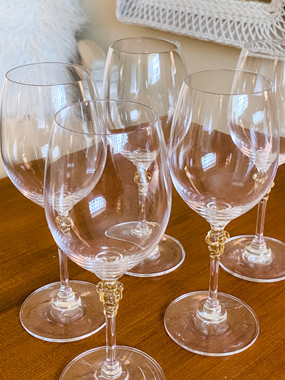 Mikasa Chablis Gold Grape White Wine Glasses (5)