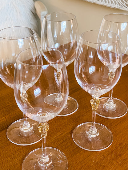 Mikasa Chablis Gold Grape White Wine Glasses (5)