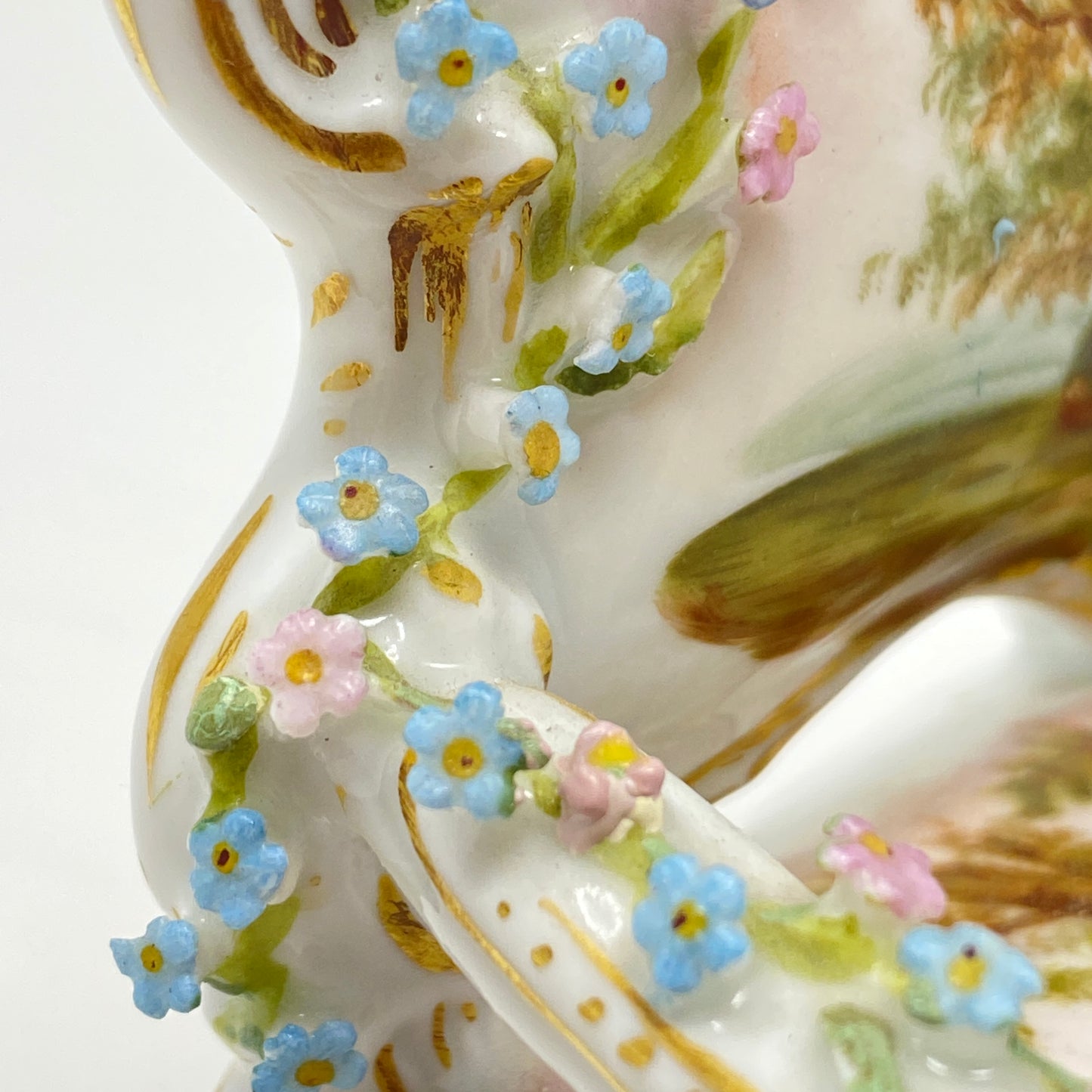 Dornheim, Koch, & Fischer (DKF) Antique Hand Painted Porcelain Miniature Settee