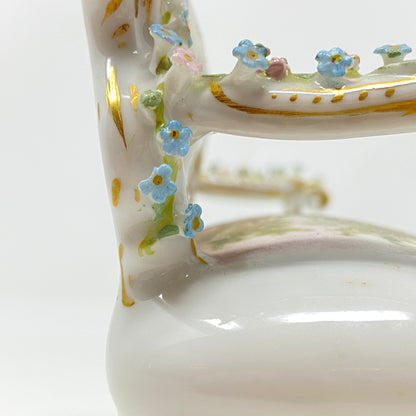 Dornheim, Koch, & Fischer (DKF) Antique Hand Painted Porcelain Miniature Settee
